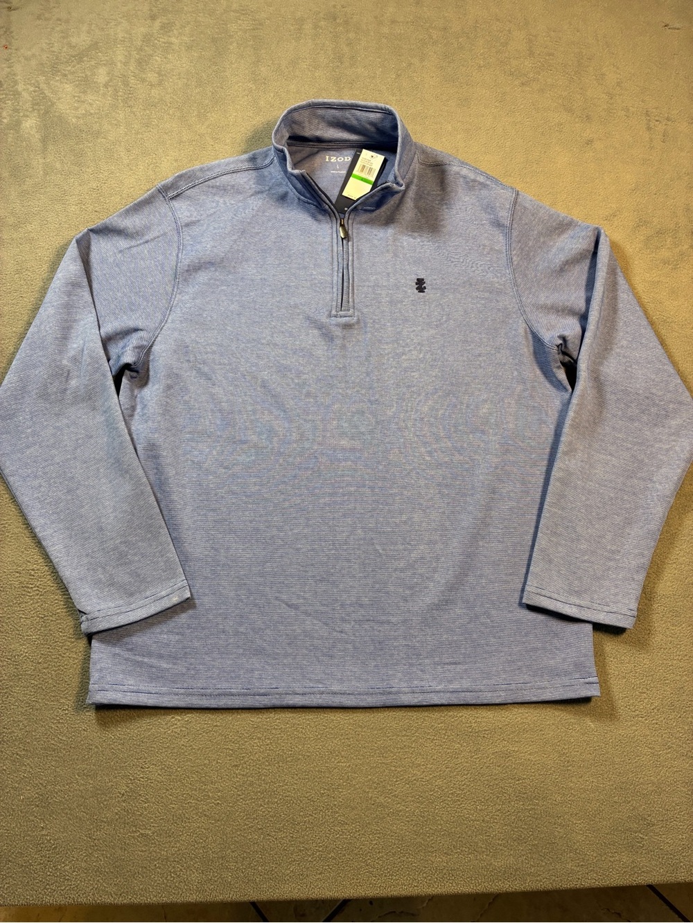 Izod Men's Heather Light Blue Half-Zip Pullover